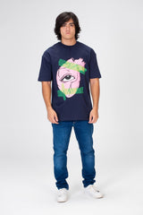 Men's printed Oversized T-shirt With Short Sleeves Made Of Summer Melton Material
