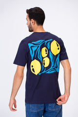 Men's Slim Fit Round Neck Printed T-shirt