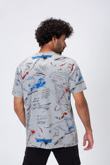 Mens Fully Printed Half Sleeves T-shirt