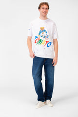 Men's Regular Fit Graphic Print Short Sleeve Crew Neck T-Shirt