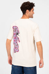 Men's Rounded Printed Regular Fit T-Shirt