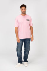 Men's Short Sleeves Regular Fit Round Neck Brasola Rose Print T-shirt