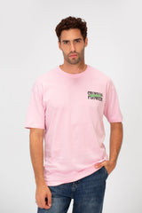Men's Short Sleeves Regular Fit Round Neck Brasola Rose Print T-shirt