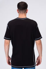 Mens Half Sleeve T-shirt With A Round Neck And A Unique Cut