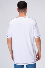 Mens Half Sleeve T-shirt With A Round Neck And A Unique Cut