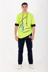 Mens Over Size Half Sleeve Printed T-shirt With Round Neck