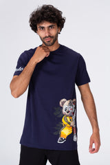 Mens Regular Fit Round Neck Printed T-shirt