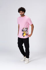 Mens Regular Fit Round Neck Printed T-shirt