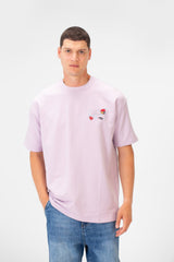 Men's Printed Round Neck Short Sleeve Summer Melton Regular Fit T-shirt