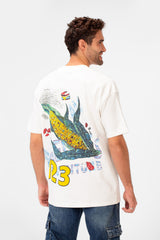 Men's Printed Round Neck Short Sleeve Summer Melton Regular Fit T-shirt