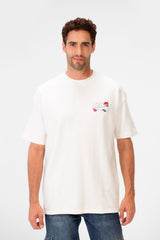 Men's Printed Round Neck Short Sleeve Summer Melton Regular Fit T-shirt