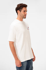 Men's Printed Round Neck Short Sleeve Summer Melton Regular Fit T-shirt