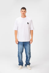 Men's Summer Melton Oversize Printed Half Sleeve Round Neck T-Shirt Comfortable Material