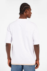 Men's Front Tomato Print Short Sleeves T-shirt In Modern Design