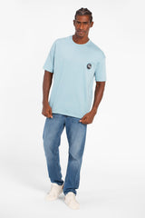 Men's Summer Melton Regular Fit Short Sleeves Text Print T-Shirt