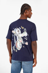 Men's Graphic Print Regular Fit Half Sleeve Crew Neck T-Shirt