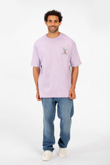 Men's Oversized Crew Neck Graphic Print Short Sleeve T-shirt