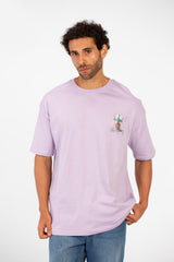 Men's Oversized Crew Neck Graphic Print Short Sleeve T-shirt