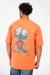 Men's Oversized Crew Neck Graphic Print Short Sleeve T-shirt
