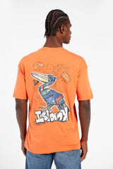 Men's Regular Fit Half Sleeves Crew Neck T-shirt With Front And Back Print