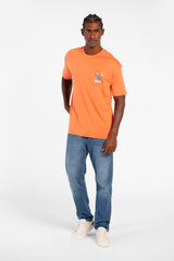 Men's Regular Fit Half Sleeves Crew Neck T-shirt With Front And Back Print