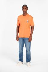 Men's Regular Fit Half Sleeves Crew Neck T-shirt With Front And Back Print