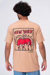 Mens Printed T-shirt With Short Sleeves And Rround Neck