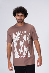 Mens Short Sleeves T-shirt With Front Print And Comfortable Material