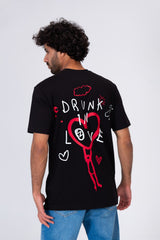 Mens Printed T-shirt With Badge Tomato Half Sleeves
