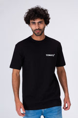 Mens Printed T-shirt With Badge Tomato Half Sleeves
