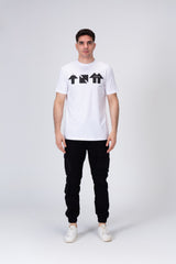 Mens Printed From The Front Half Sleeves T-Shirt