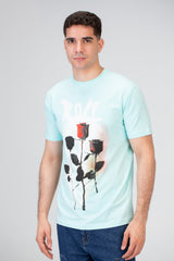Mens Slim Fit T-shirt With A Round Neck And Comfortable Lycra Material