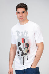 Mens Slim Fit T-shirt With A Round Neck And Comfortable Lycra Material