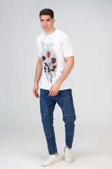 Mens Slim Fit T-shirt With A Round Neck And Comfortable Lycra Material