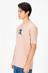 Men's Van Gogh Print Oversized Half Sleeve T-Shirt