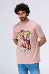 Mens Printed On The Front And Back Soft Cotton T-shirt