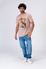 Mens Printed On The Front And Back Soft Cotton T-shirt