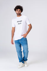 Mens Half Sleeve T-shirt With A Distinctive Print And Comfortable Material