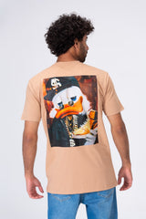 Mens Half Sleeve T-shirt With A Distinctive Print And Comfortable Material
