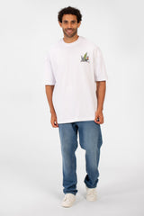 Men's Summer Graphic Print Oversized Round Neck Short Sleeve T-Shirt
