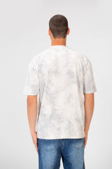 Men's Tie Die Oversized Crew Neck Short Sleeve T-Shirt With Bear Hugger Print