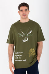 Mens Oversize Half Sleeve T-shirt Made Of High Quality Summer Melton Material