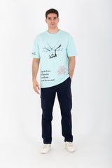 Mens Oversize Half Sleeve T-shirt Made Of High Quality Summer Melton Material