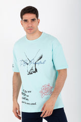 Mens Oversize Half Sleeve T-shirt Made Of High Quality Summer Melton Material