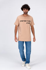 Mens T-shirt With Front Print And Trendy Summer Colors