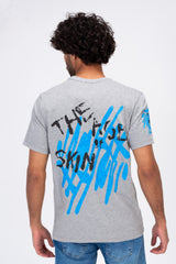 Mens Half Sleeves Round T-shirt With Front And Back Print