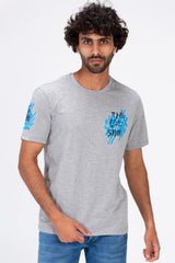 Mens Half Sleeves Round T-shirt With Front And Back Print