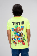 Men's Slim Fit T-shirt With A Round Neck And Print On The Front And Back