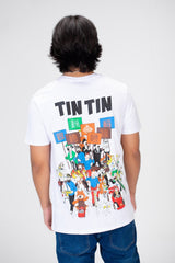 Men's Slim Fit T-shirt With A Round Neck And Print On The Front And Back