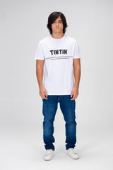 Men's Slim Fit T-shirt With A Round Neck And Print On The Front And Back